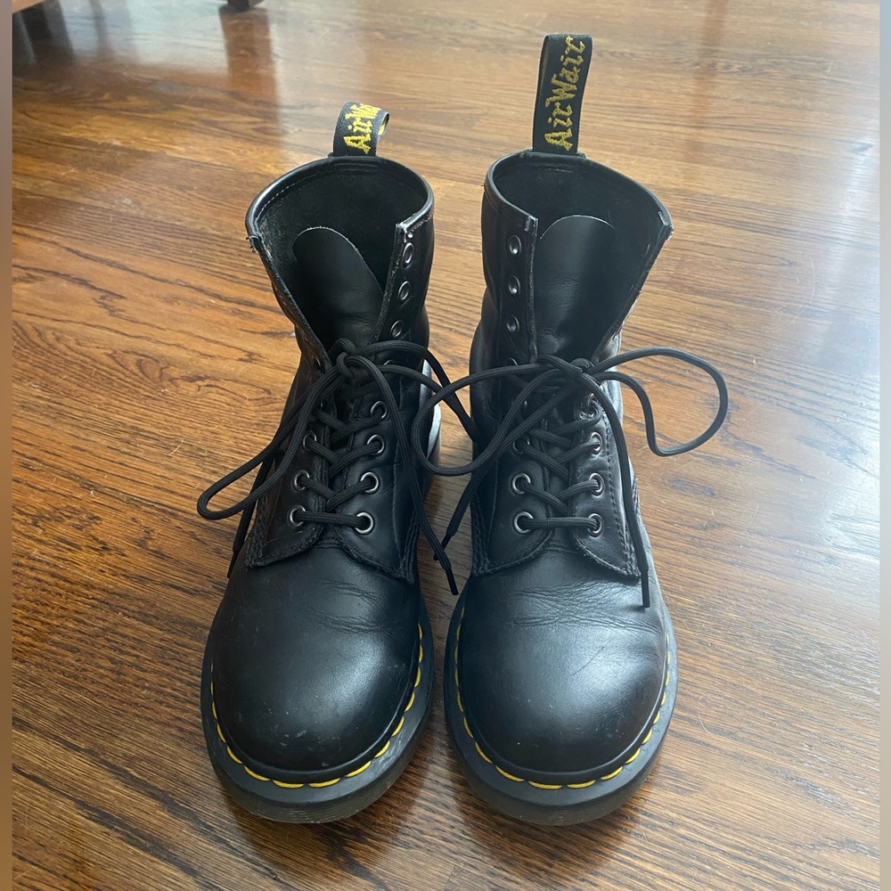 Dr. Martens Leather 1460  Lace-Up Boots - Size 8